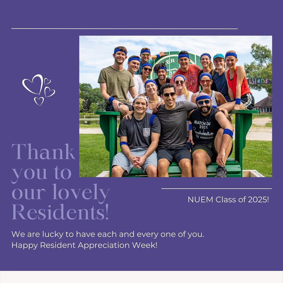 💜Thank you to our hard working and dedicated NUEM residents. We appreciate you every day. 💜