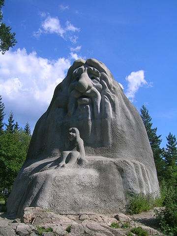 The Holmekollen troll, Oslo, Norway by Shyamal, 2008. Wikimedia Commons.