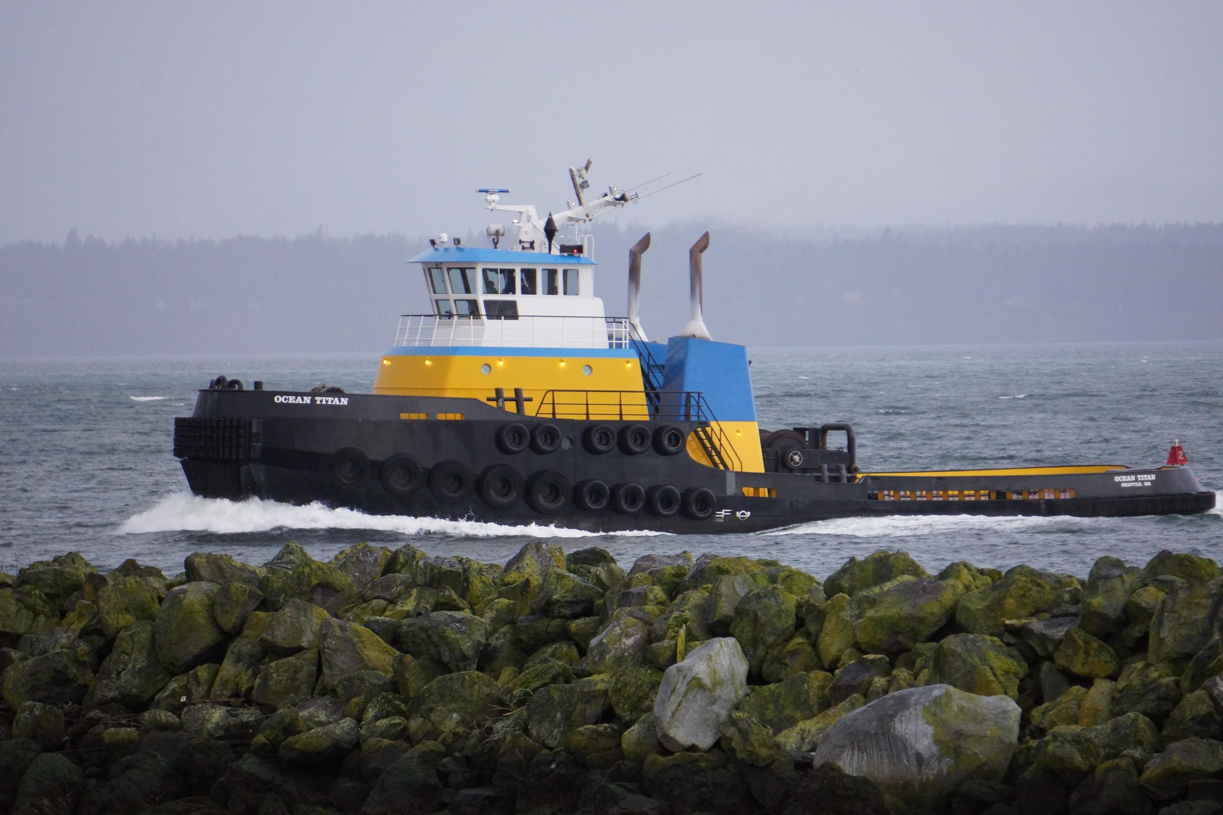 Ocean Titan heads for the barn. 1/18/20125
