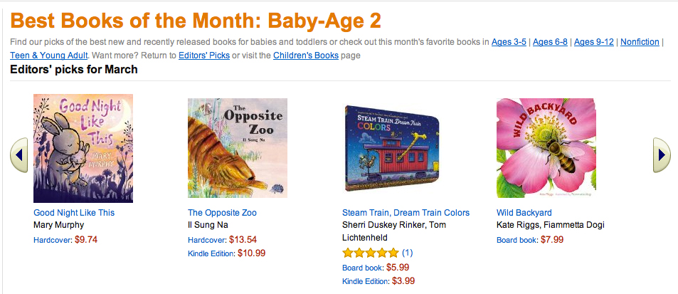 The Opposite Zoo is a March Best of the Month Pick at Amazon!To buy this book ---> Click Here