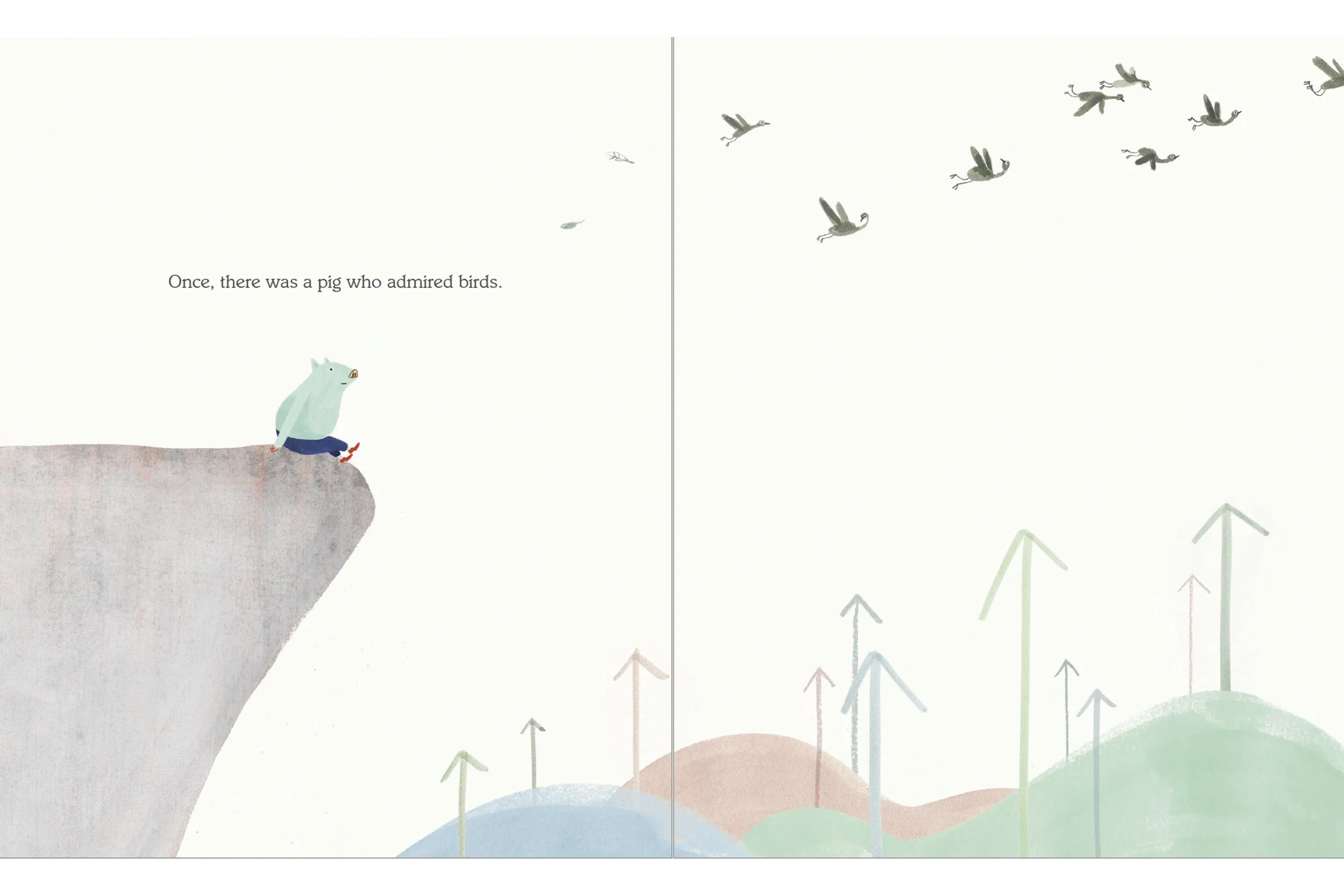 His designs land on the page as elegant abstractions (beautifully using the white of the page as shape and color), yet what registers most are vivid, personable characters - The New York Times