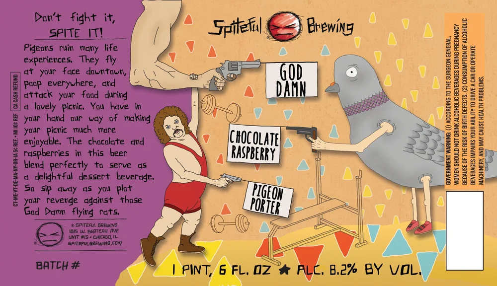 God Damn Chocolate Raspberry Pigeon Porter by Spiteful Brewing