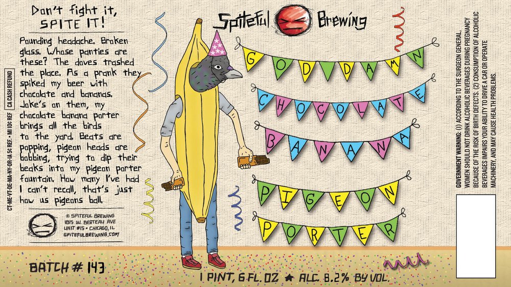 God Damn Chocolate Banana Pigeon Porter by Spiteful Brewing