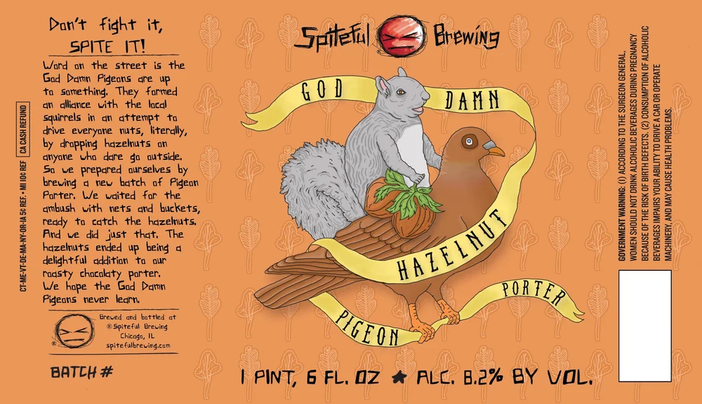 God Damn Hazelnut Pigeon Porter by Spiteful Brewing