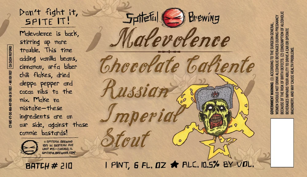 Malevolence Chocolate Caliente by Spiteful Brewing
