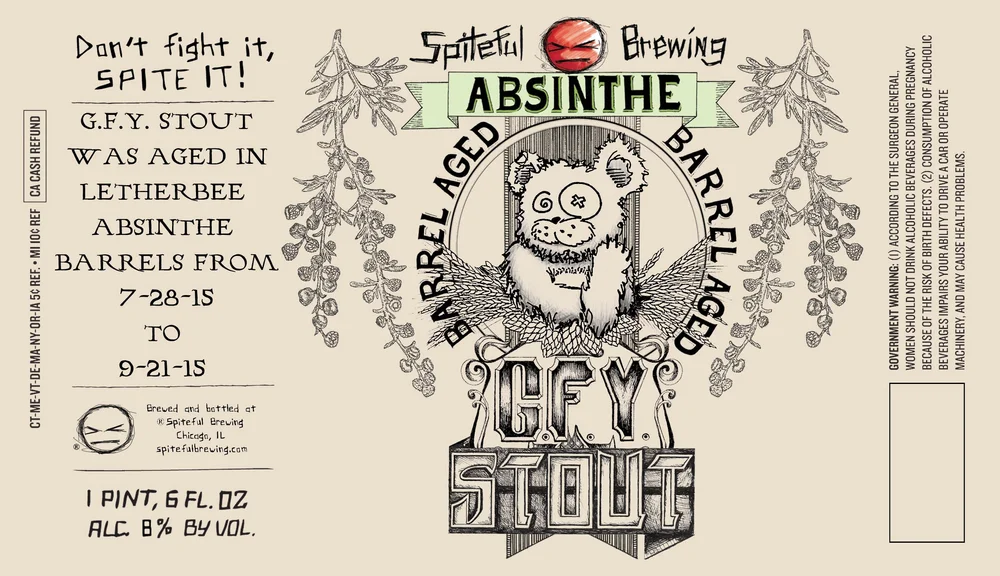 G.F.Y. Stout Aged in Absinthe Barrels by Spiteful Brewing