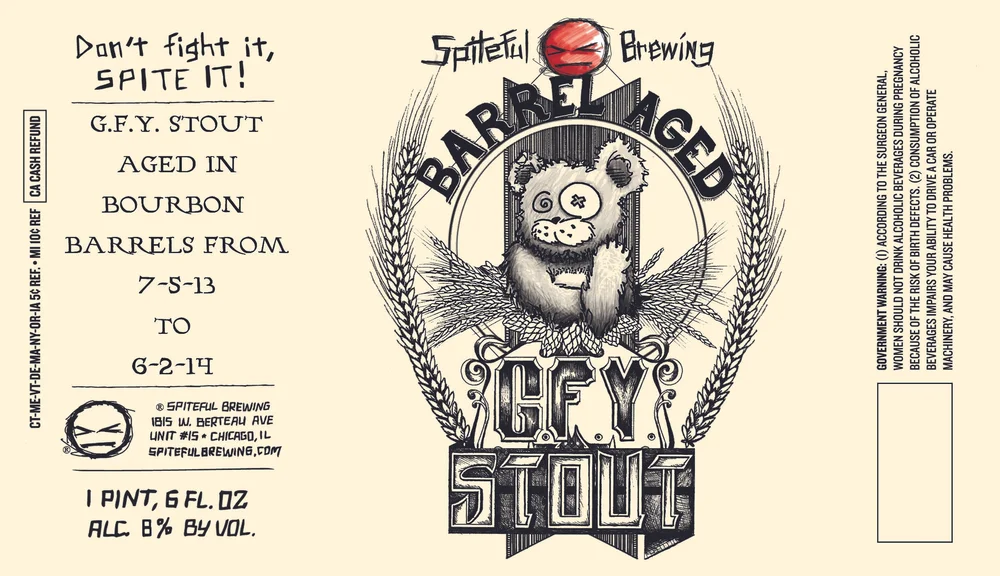 G.F.Y. Stout Aged in Bourbon Barrels by Spiteful Brewing
