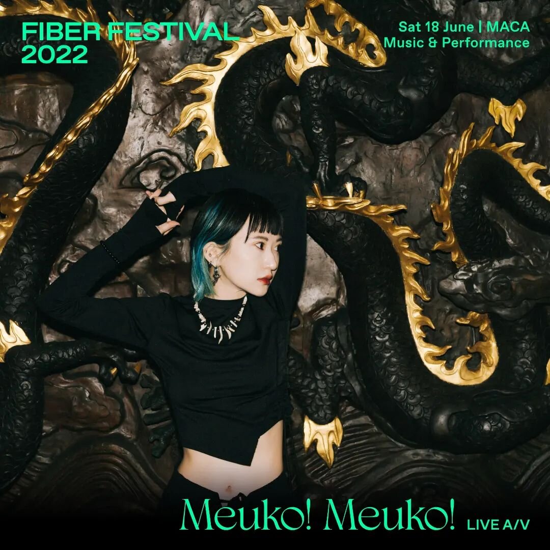 🐉✨Meuko! Meuko! @meuko_meuko presents '無形將軍 Invisible General' with visual by NONEYE @n0neye (Live A/V) at @fiberfestival this Saturday June 18th in Amsterdam at MACA.  In addition to her audiovisual performance, she will play a DJ set during FIBER'