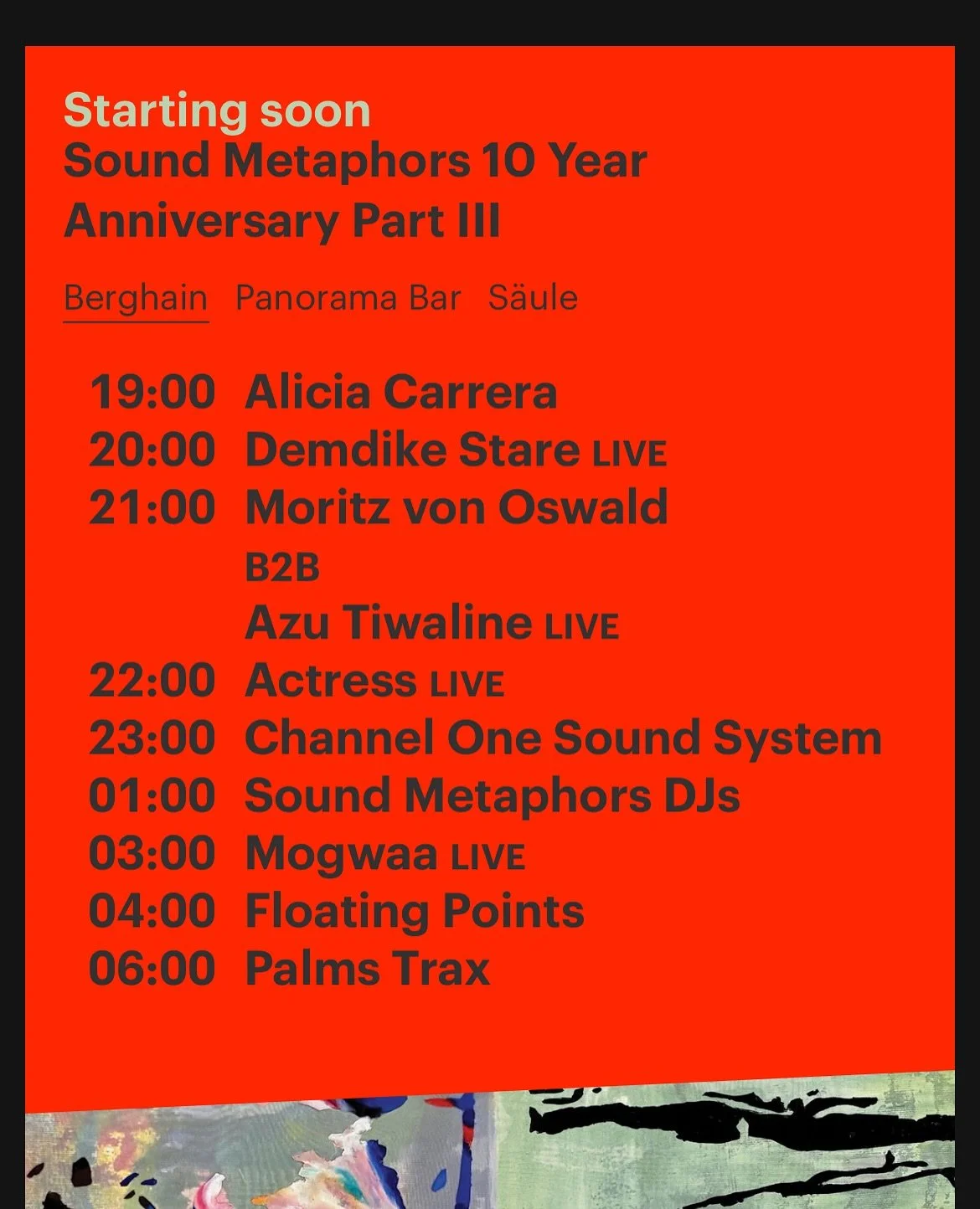💥 RUNNING ORDER FOR TONIGHT💥
@demdikestare LIVE at 20:00 

SEE YOU ON THE FLOOR 💫
