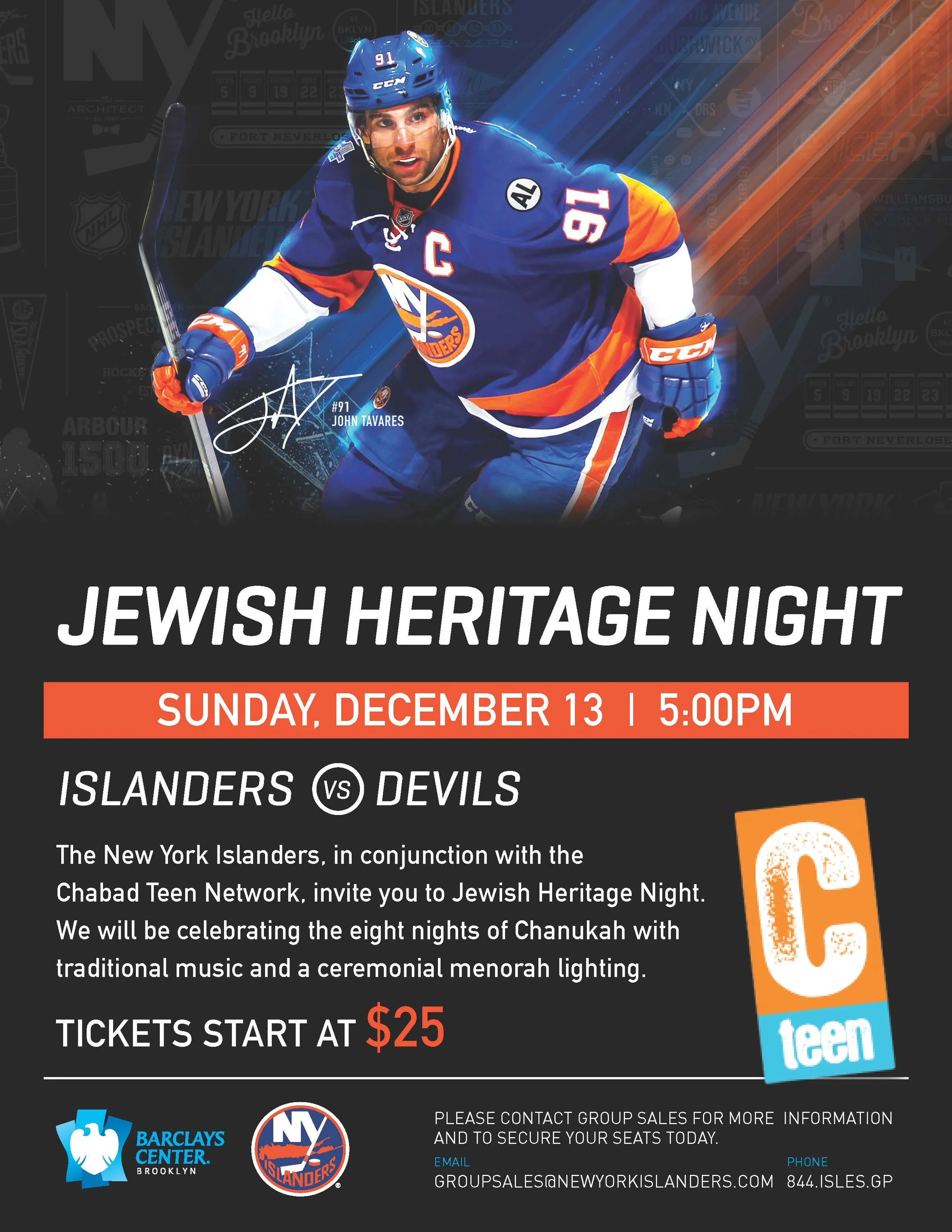 Islanders Game: Jewish Heritage Night @ Barclay's Center