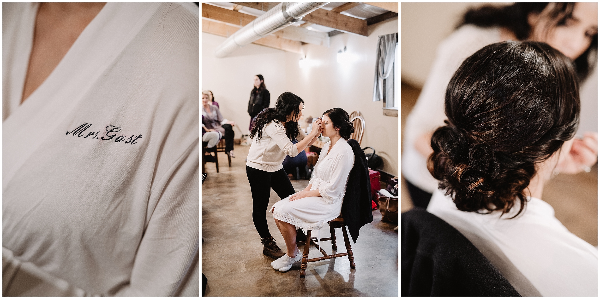 oklahoma wedding photographer hair makeup matching outfits bridal party getting ready bridesmaids maid of honor dressing buttons lace mother of bride baby
