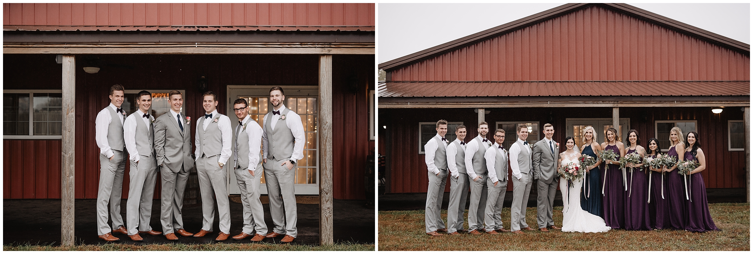 wedding portraits oklahoma wedding photographer outdoors wedding party bridesmaids groomsmen oklahoma wedding photographer bride groom wedding day outside viola kansas rustic timbers