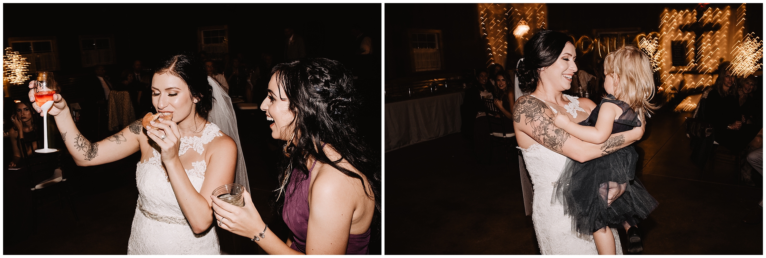 rustic timbers viola kansas oklahoma wedding photographer champagne toast friends family reception party dancing music kids