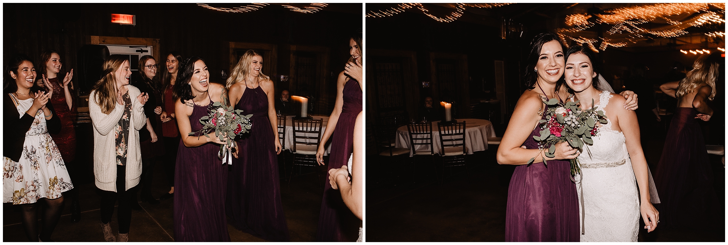 rustic timbers viola kansas oklahoma wedding photographer champagne toast friends family reception party dancing music kids