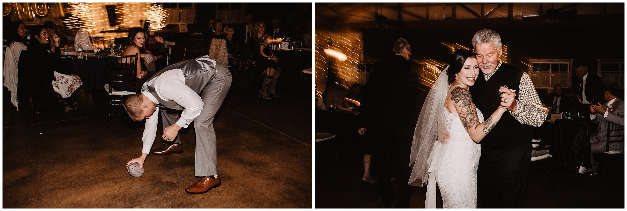 rustic timbers viola kansas oklahoma wedding photographer champagne toast friends family reception party dancing music kids