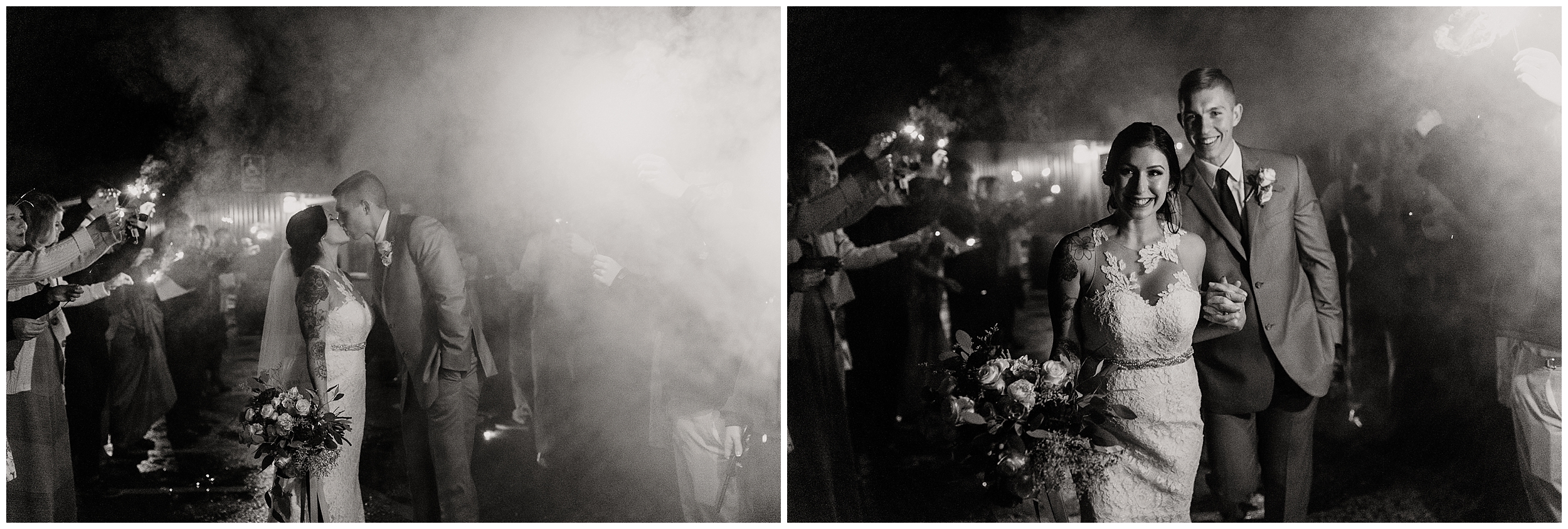 rustic timbers viola kansas oklahoma wedding photographer champagne toast friends family reception party dancing music kids exit sparklers smoke