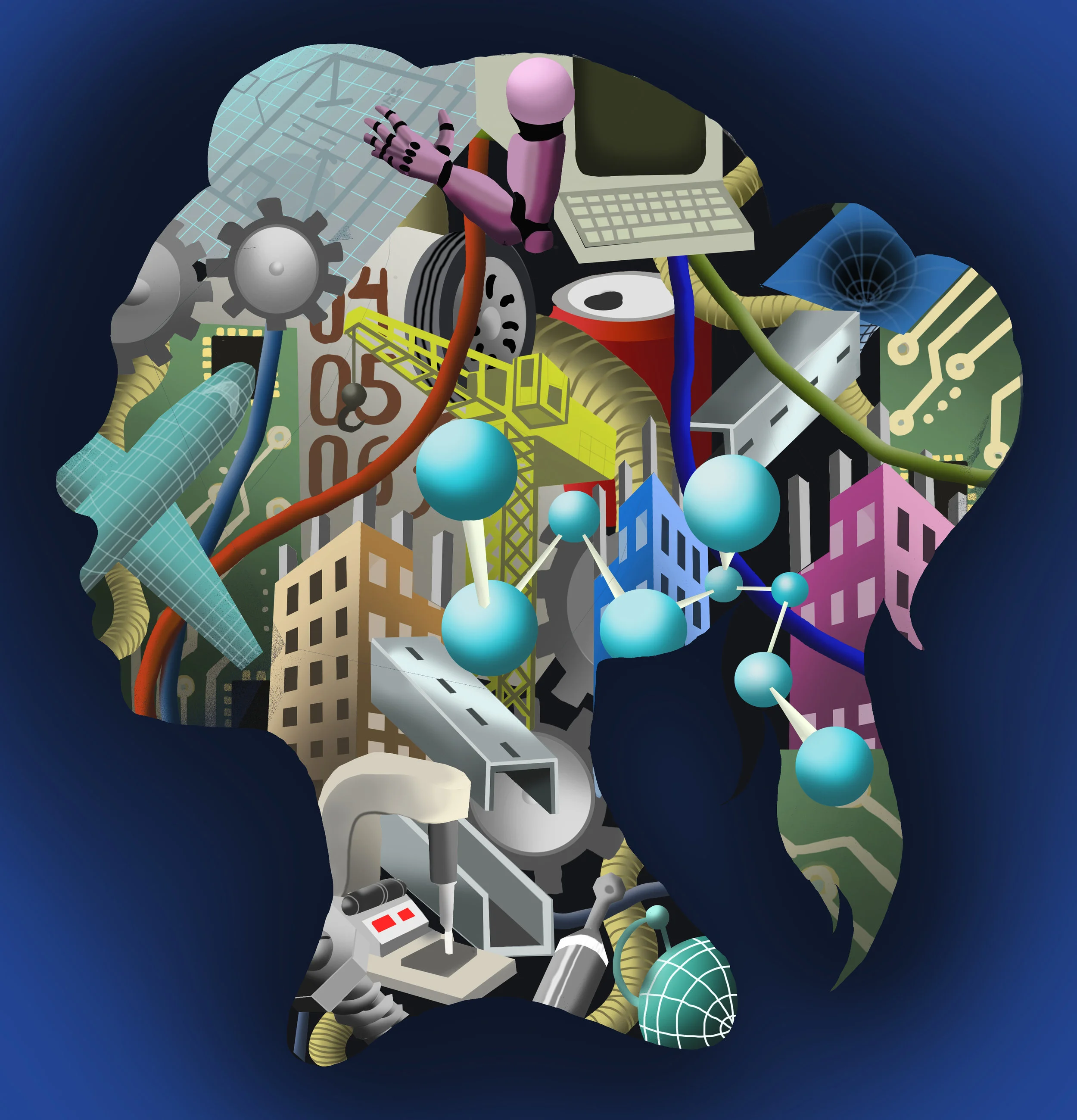 Splash Illustration promoting Women in Engineering