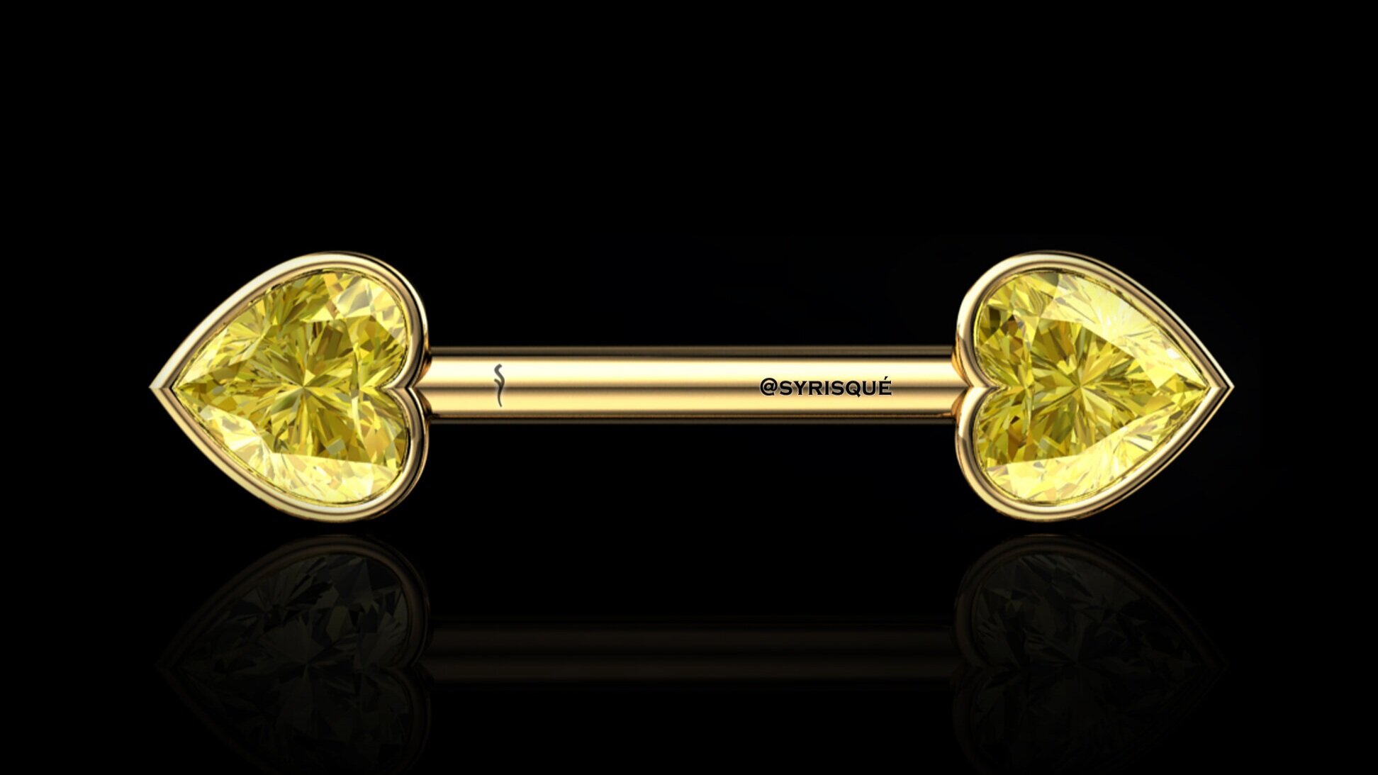 Canary Diamond Nipple Bar by syRisqué