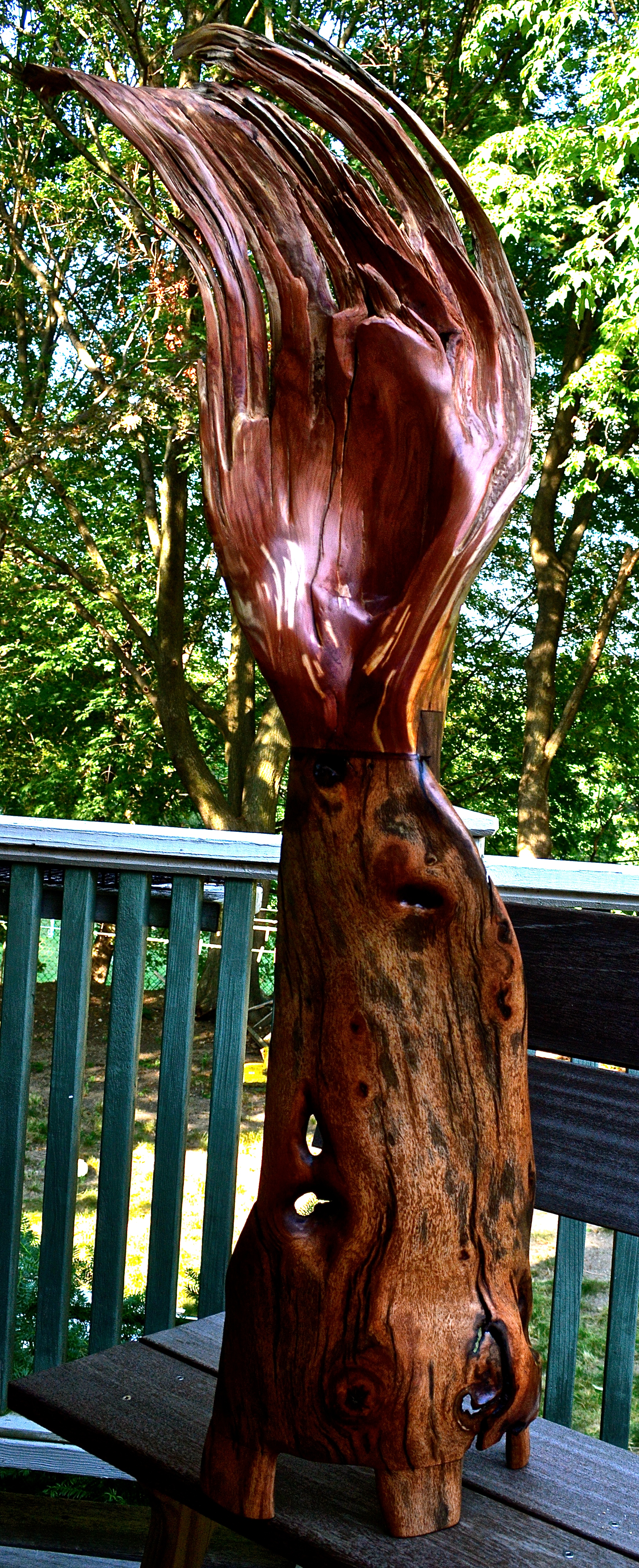 oak on fire- red oak and red cedar