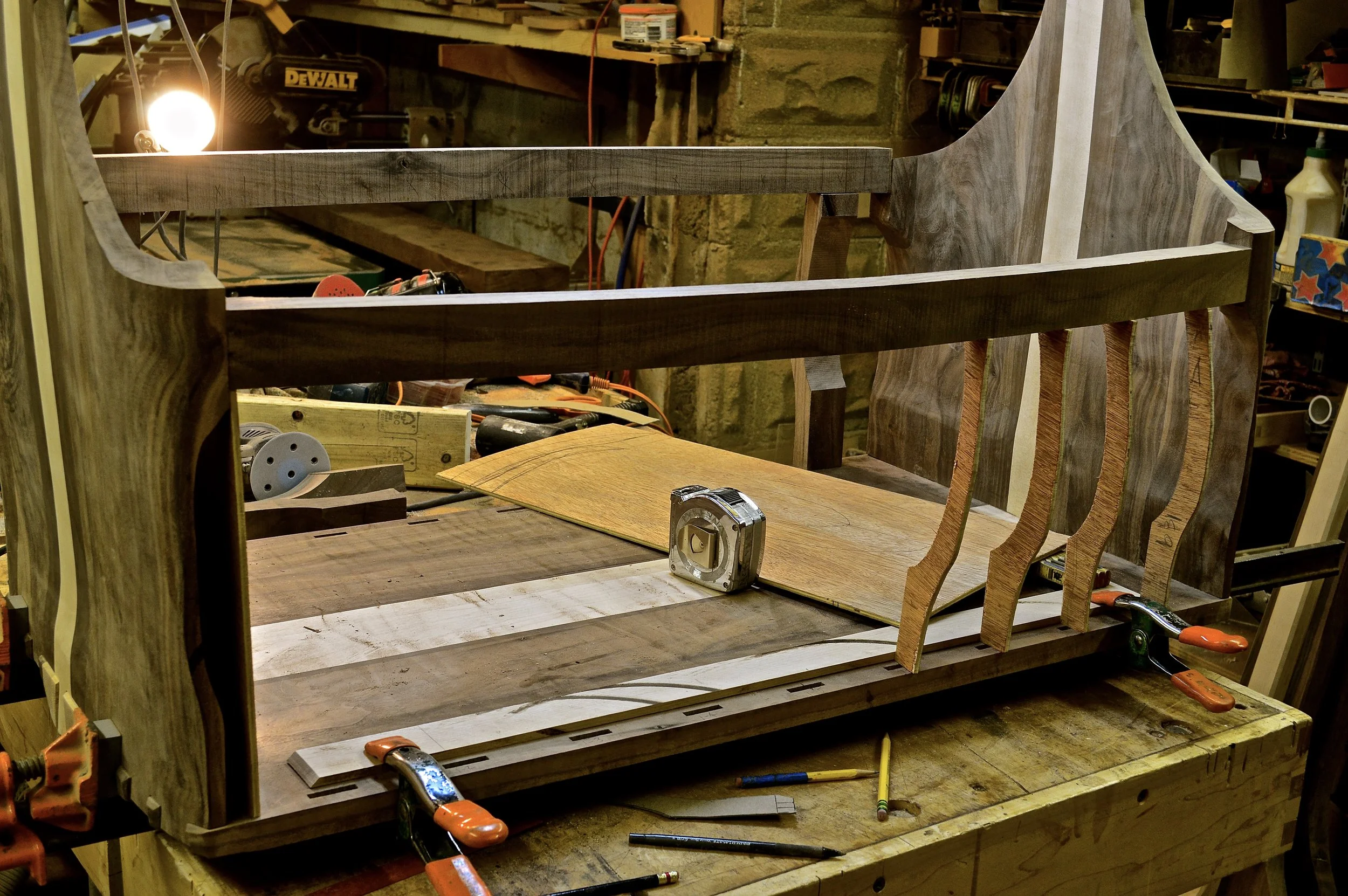laying out the side slats