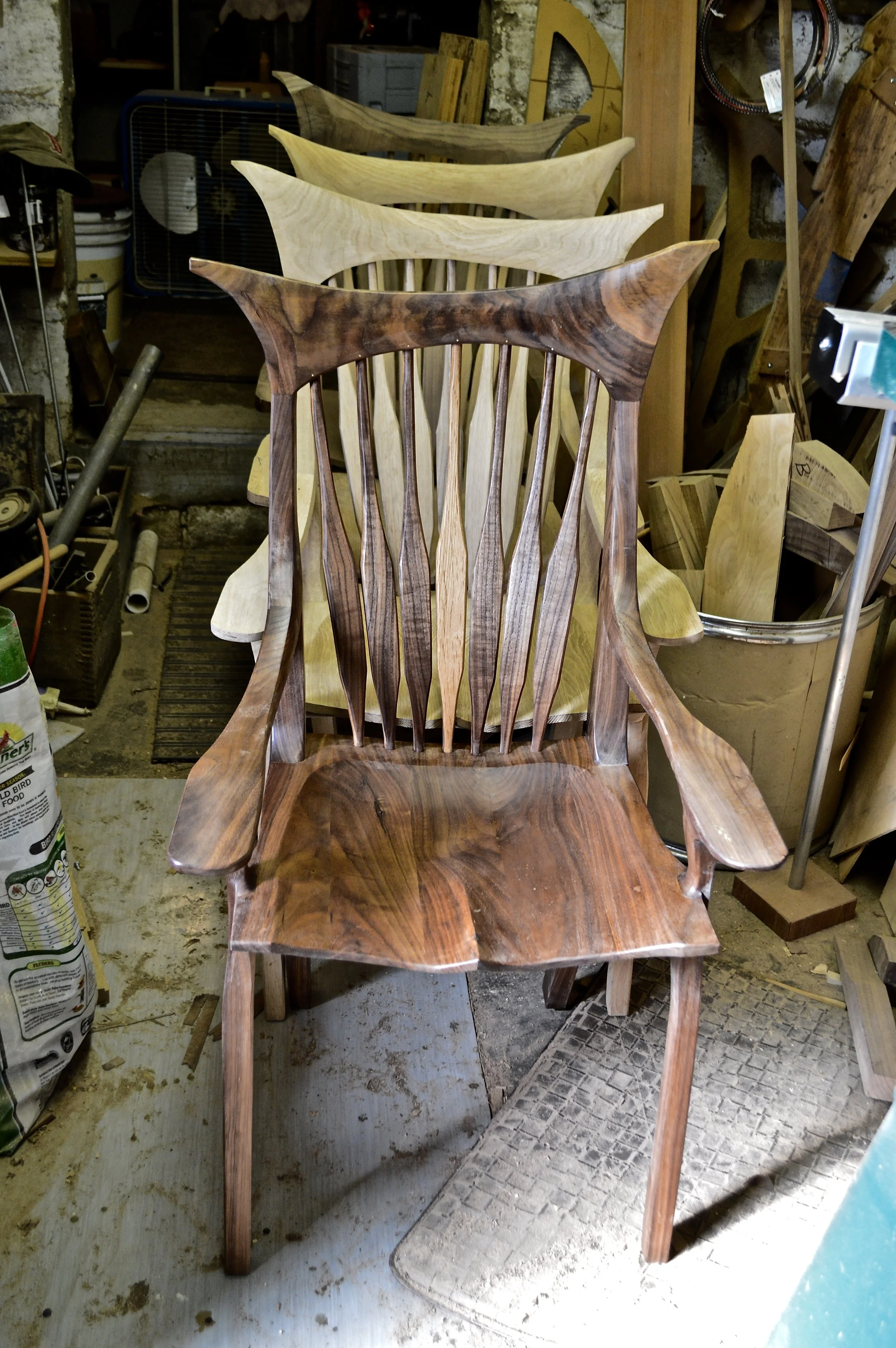 This white oak knockdown table and 2 of these chairs (along with some other stuff) will be showing at the Lexington Woodworker’s Guild show opening April 2.