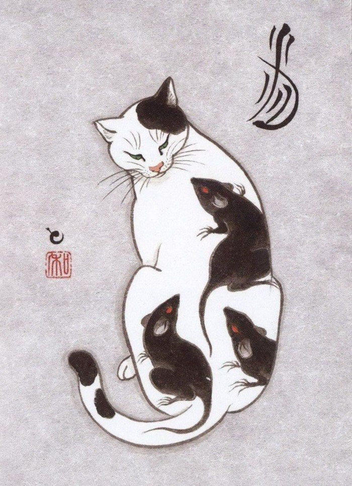 japanese-tattoo-paintings-monmon-cats-kazuaki-horitomo-11.jpg