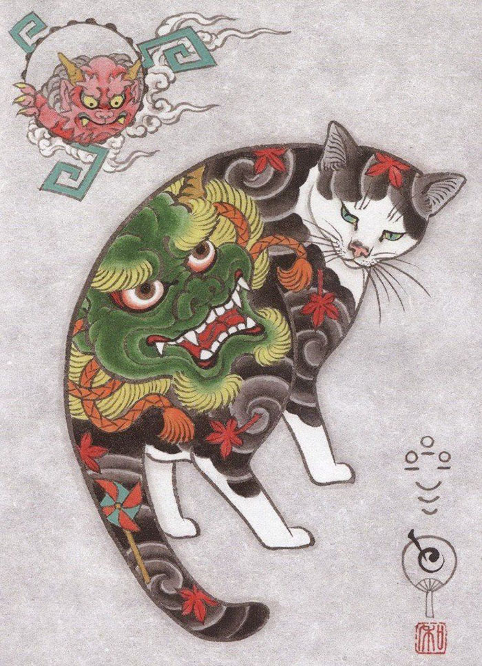 japanese-tattoo-paintings-monmon-cats-kazuaki-horitomo-28.jpg