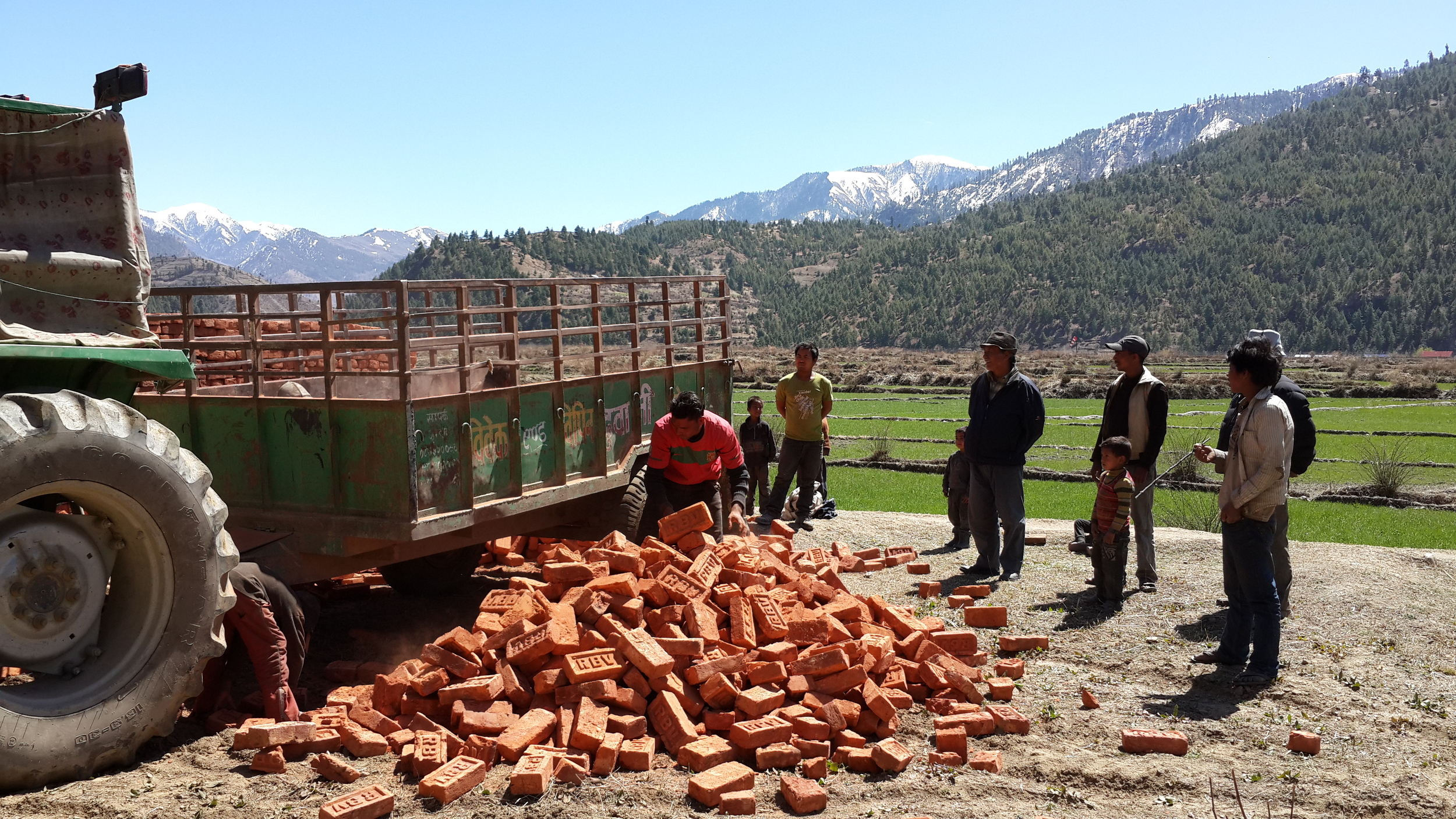 Delivering bricks