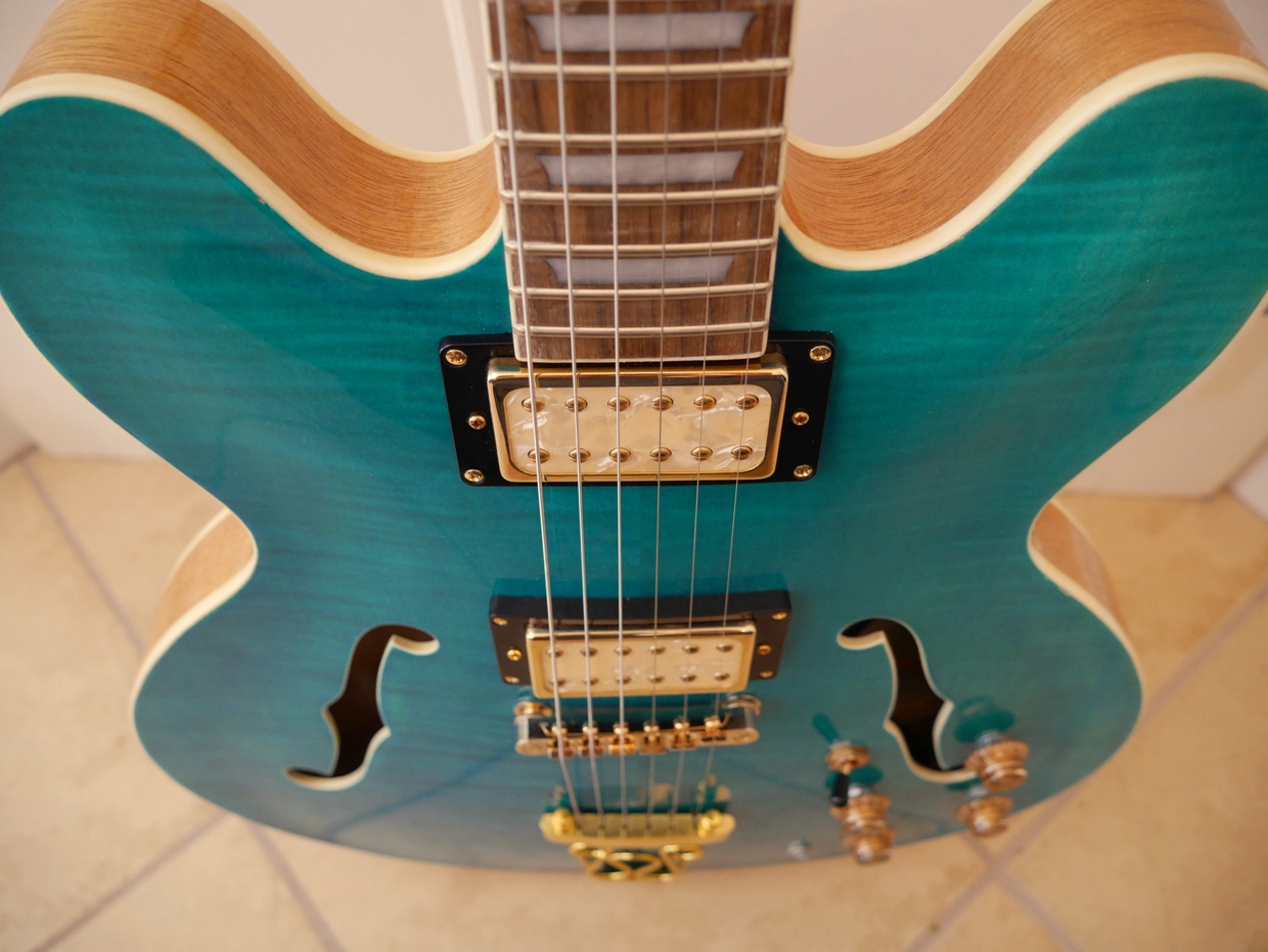 Hawkins Electric Guitar Turquoise blue