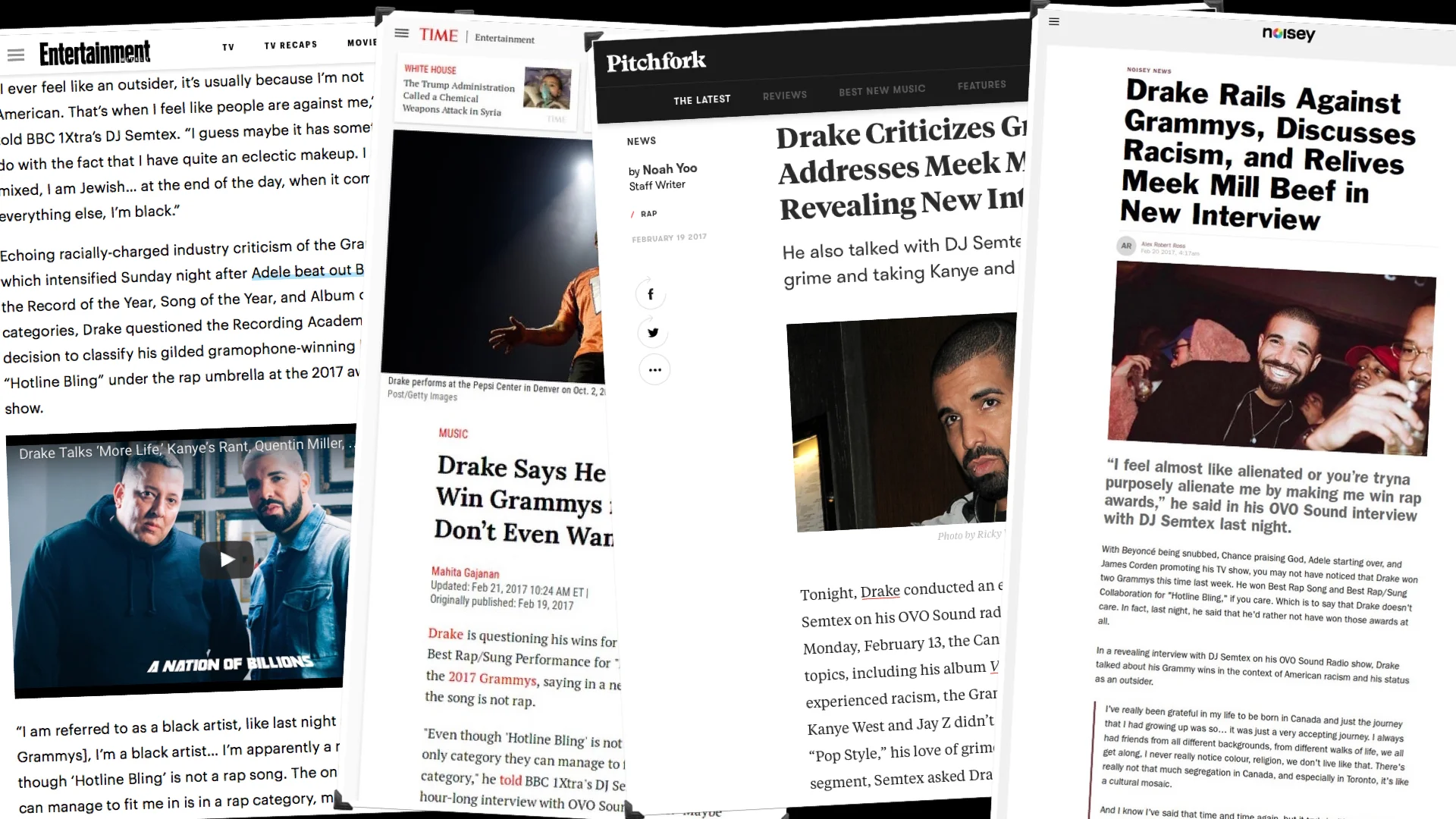 PRESS COVERAGE FROM THE WORLD EXCLUSIVE INTERVIEW WITH DRAKE FOR NATION OF BILLOINS