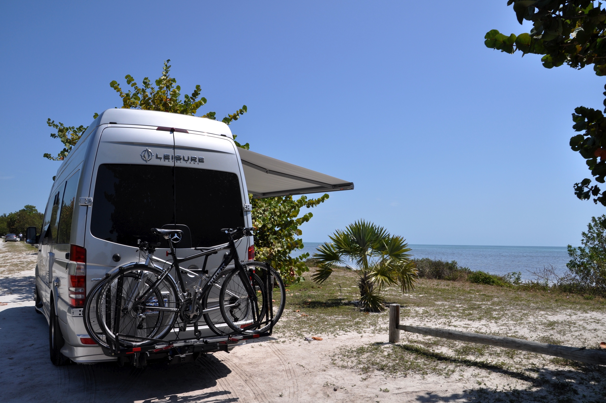 A stop for lunch at Long Key State Park, after bicycling part of the Florida Keys Overseas Heritage trail