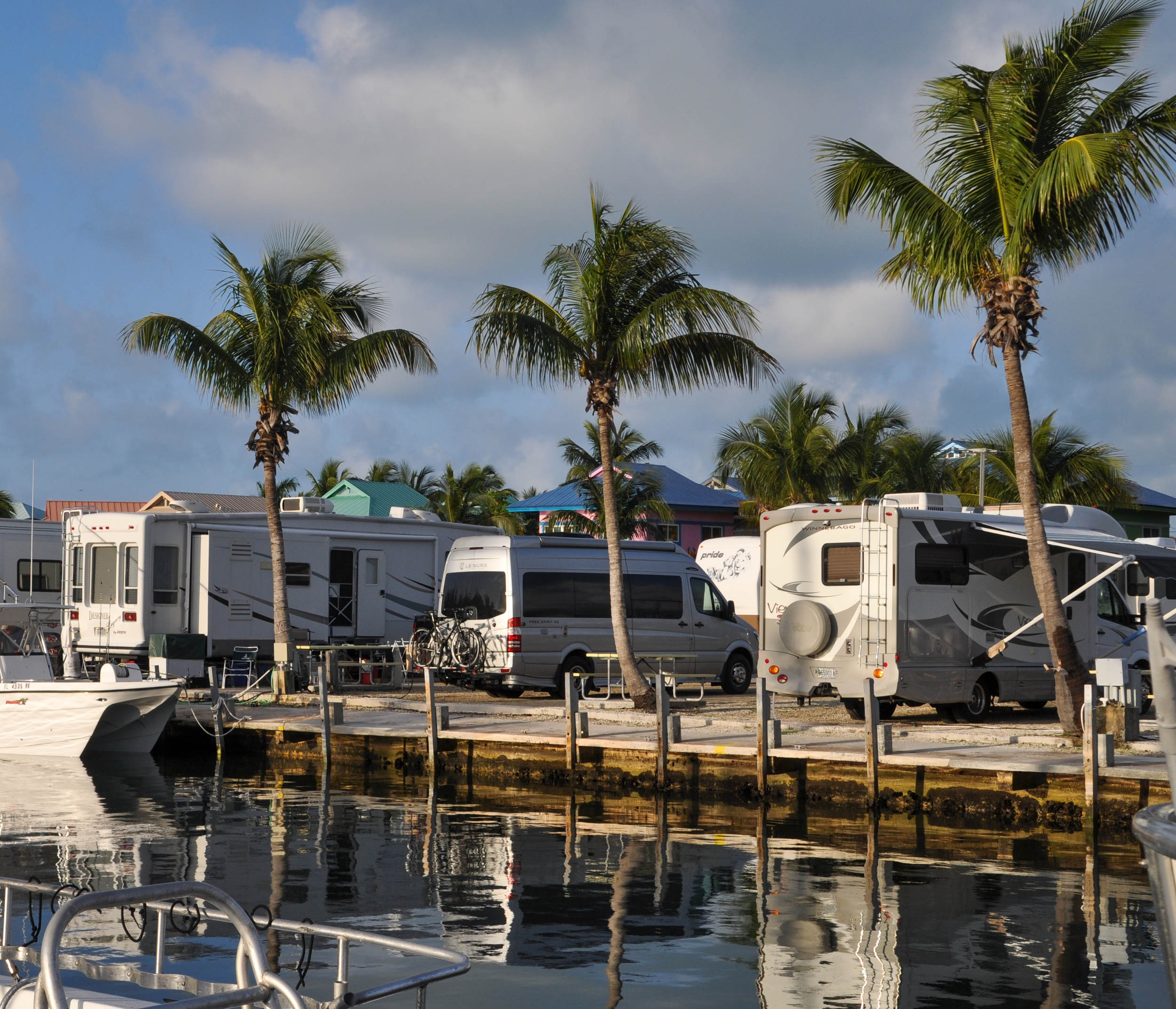 Our “little” Class B motorhome between a travel trailer and a Class C