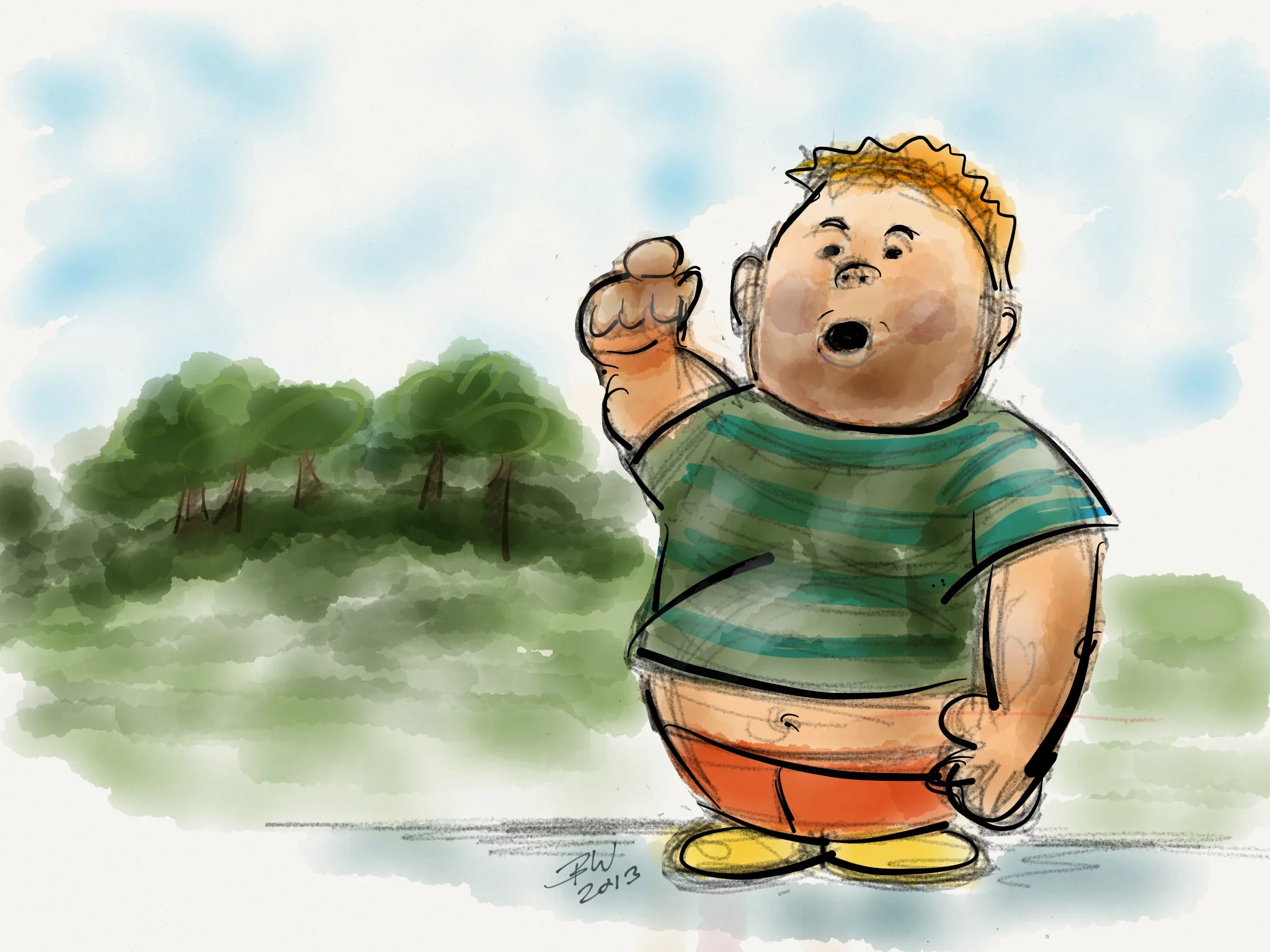  Digital sketch made with Paper by 53, on iPad mini. 