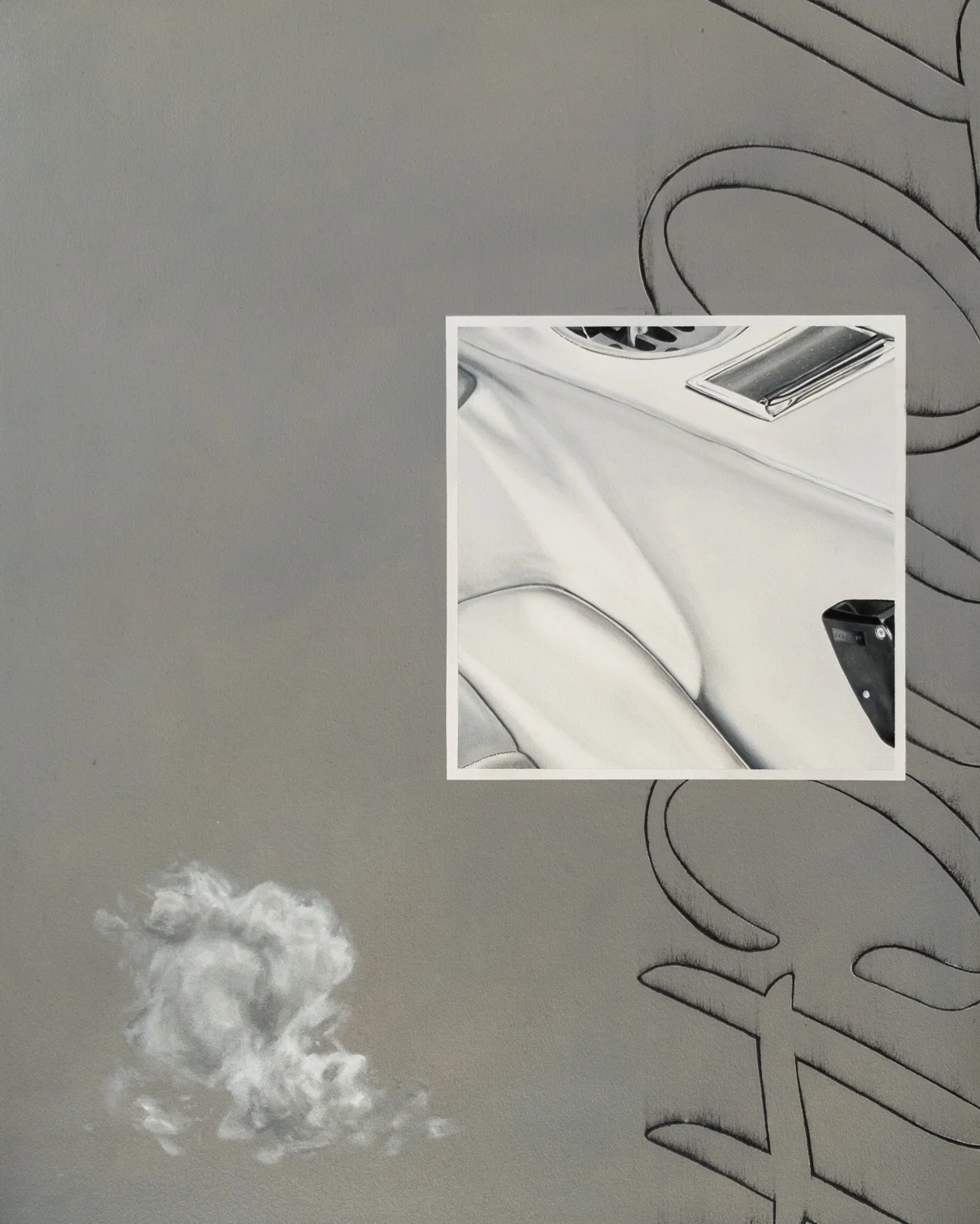 Touch - 2017, Oil on prepared paper, 25"x20"