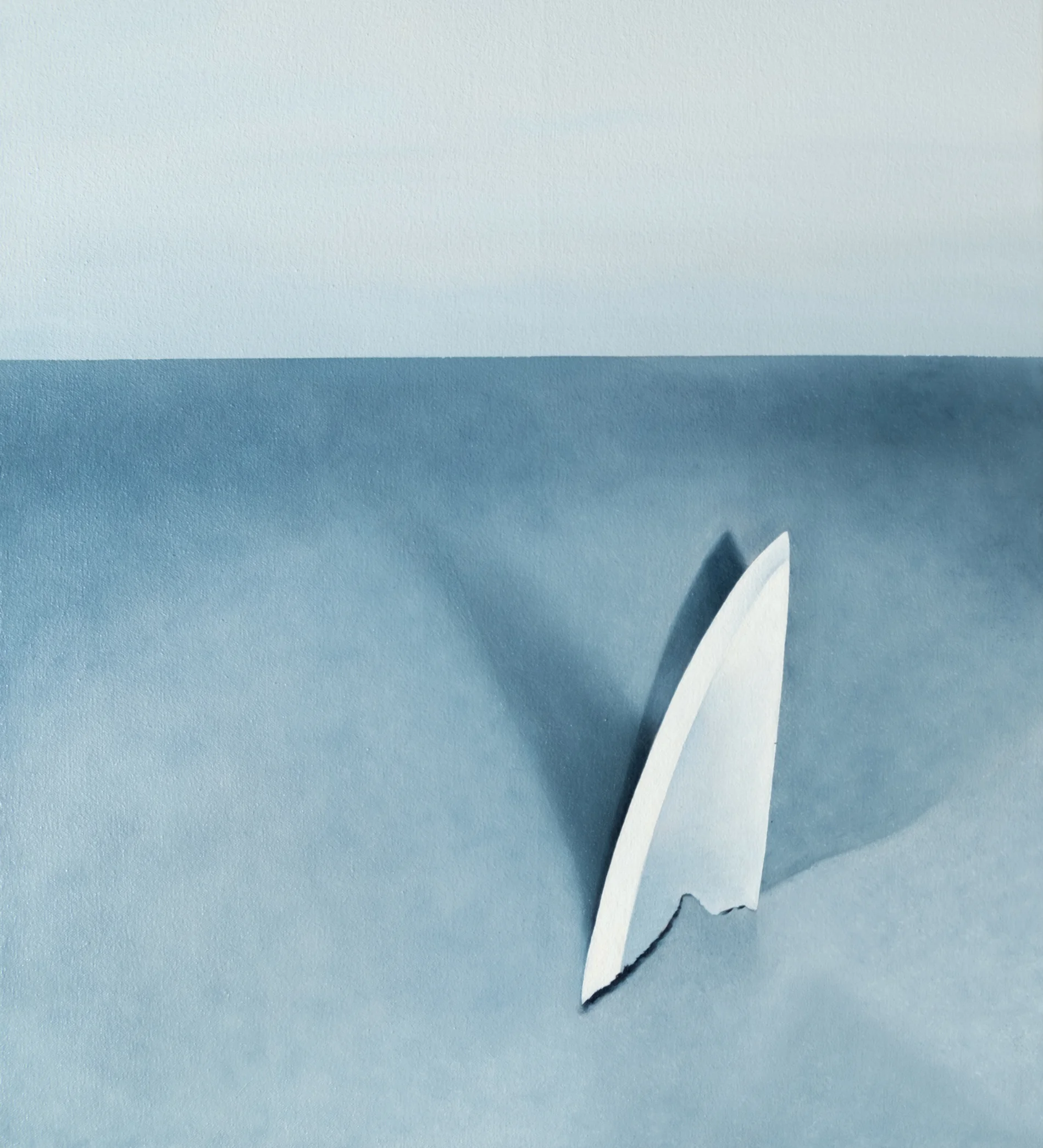 Shark as a Knife - 2018, Oil on canvas, 20”x22”