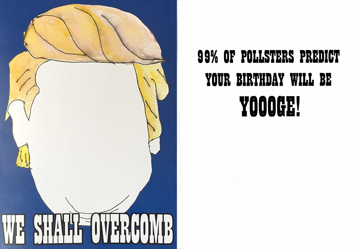Our greeting card is available as part of the Election Collection at select large retailers nationwide.