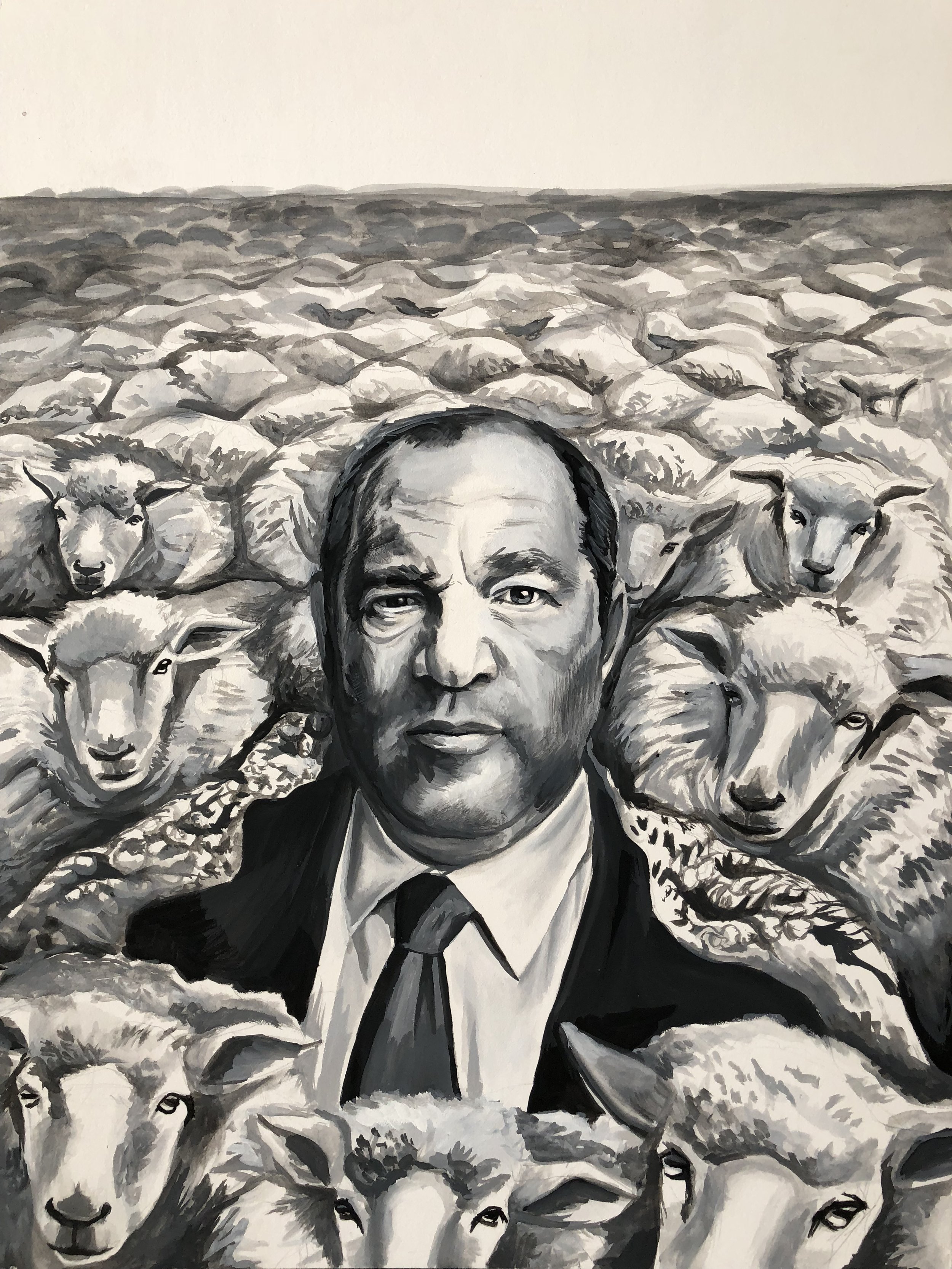 Wolf in Sheep’s Clothing, Gouache, 2019