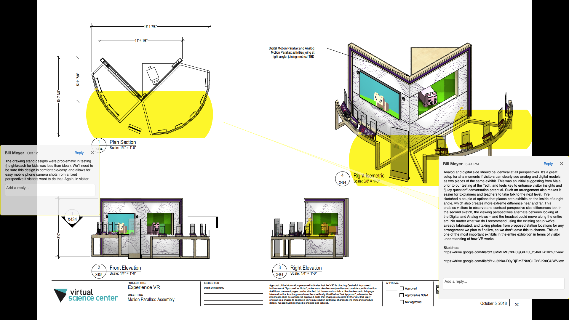 Design Development direction