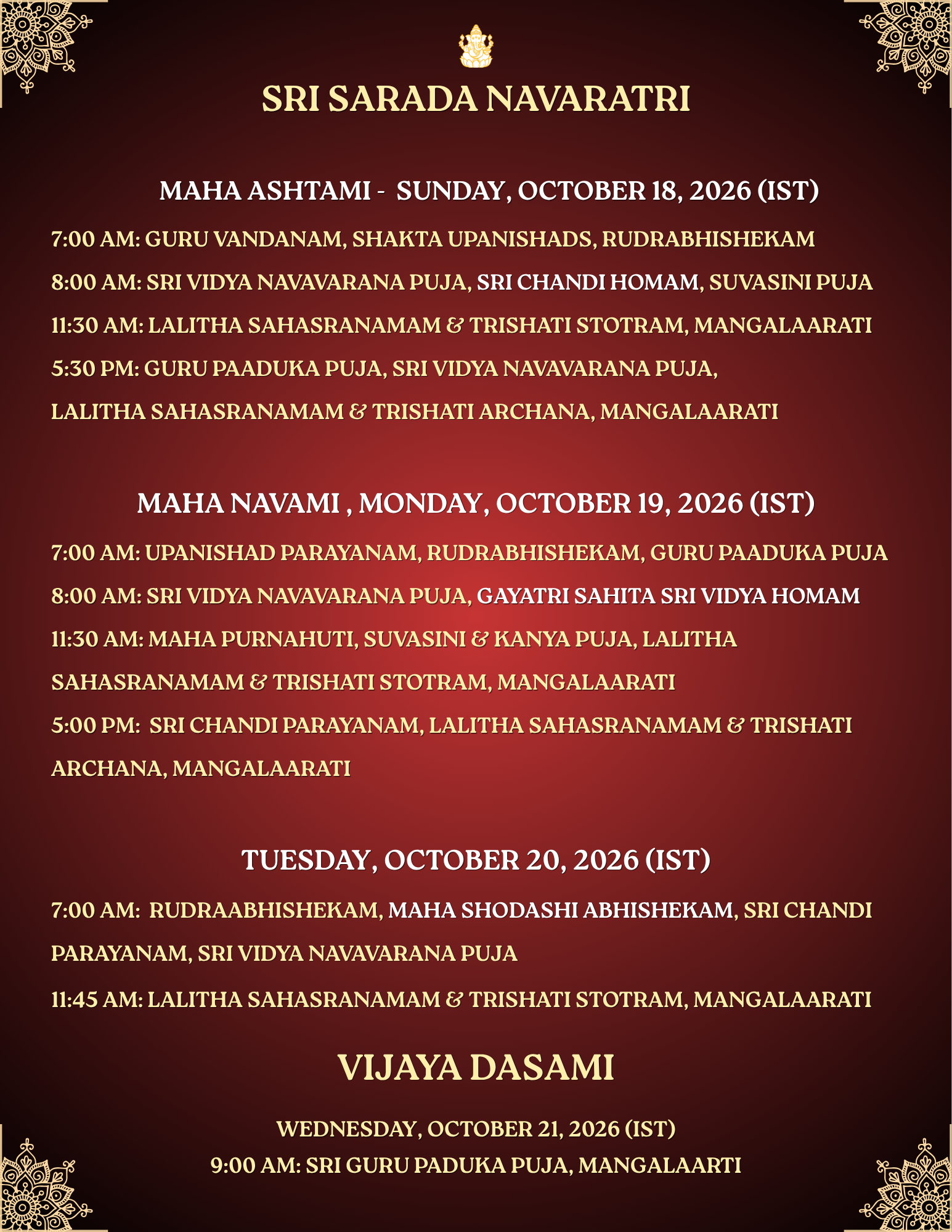 Navaratri 2026 flyer page 3