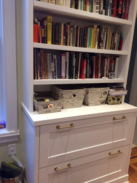 File cabinets with bookshelves 