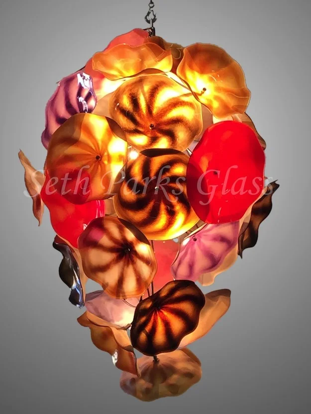 Floreale Blown Glass Chandelier Ceiling