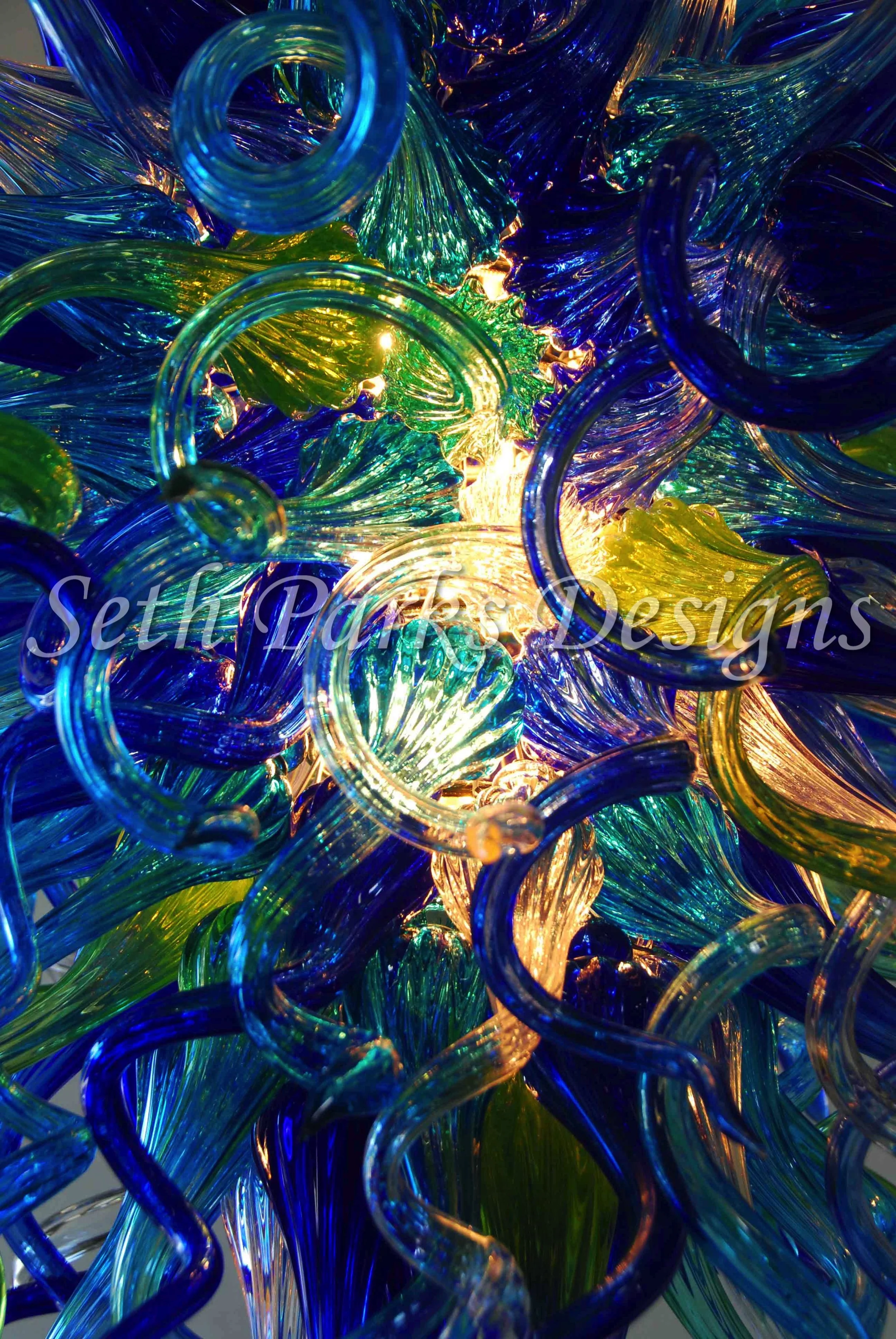 Anemone Blown Glass Chandelier