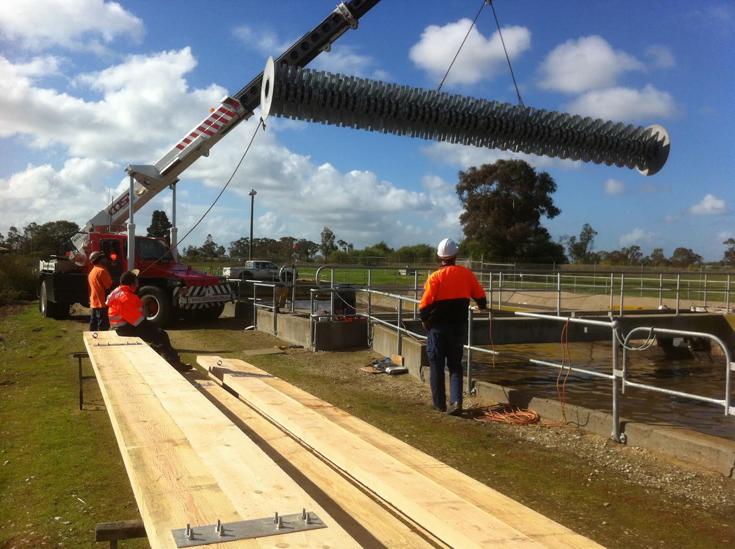 Refurbishment Of Paddle Wheels and Baffles For Oxidisation Ditch At Raw Sewage Treatment Plant