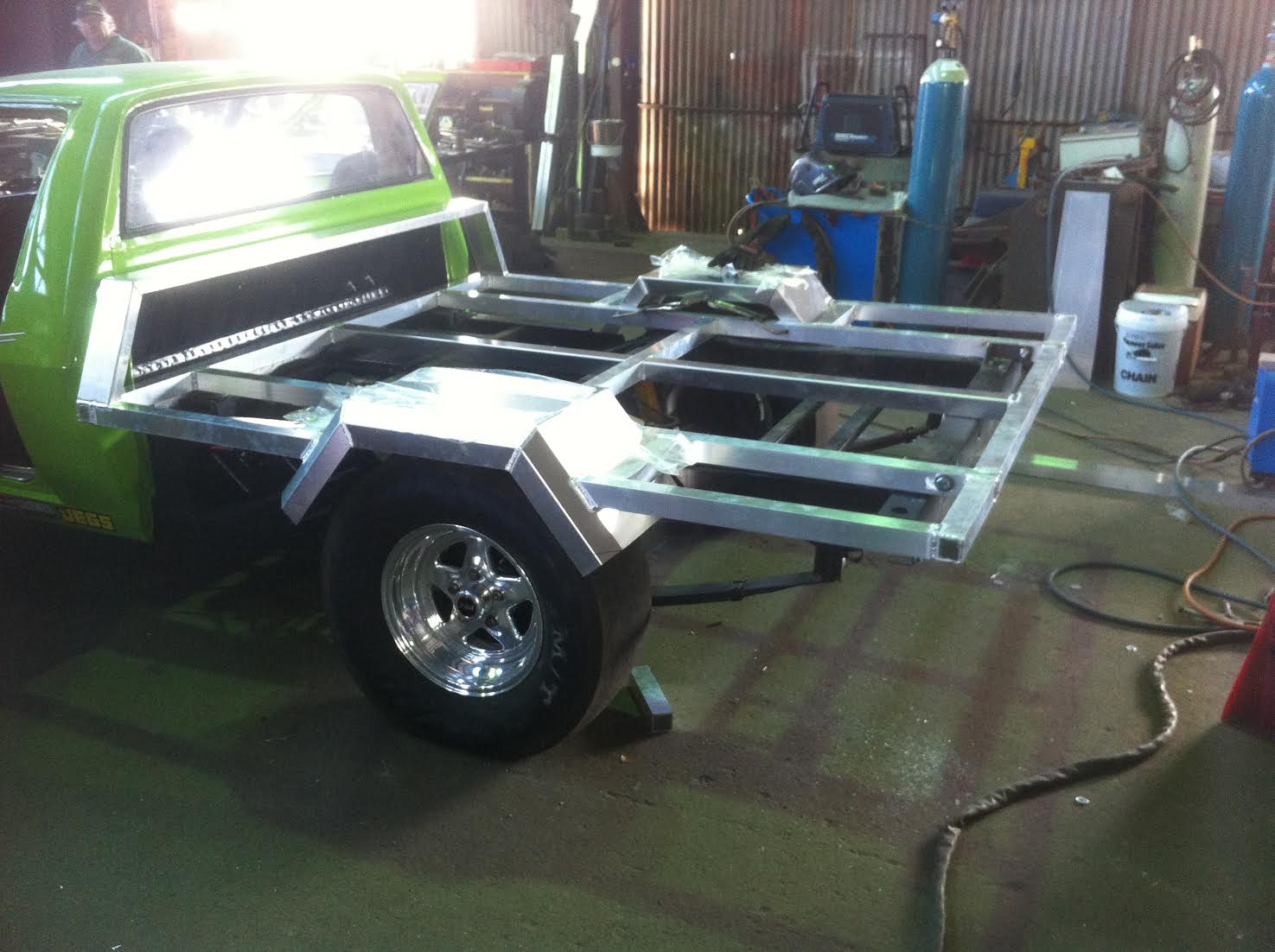Custom Built Aluminium Tilt Tray for Drag Ute