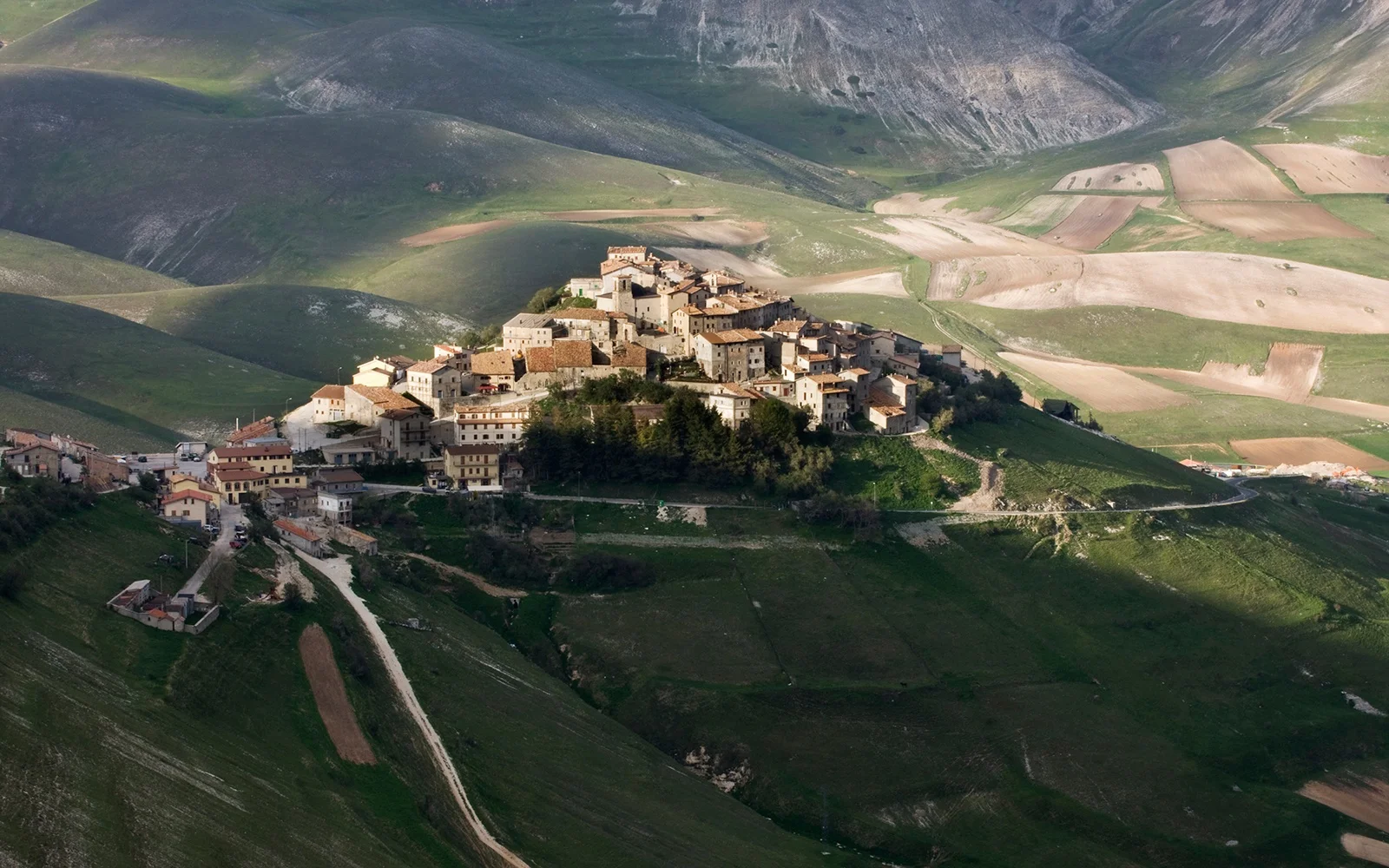 The view of Norcia, Italy