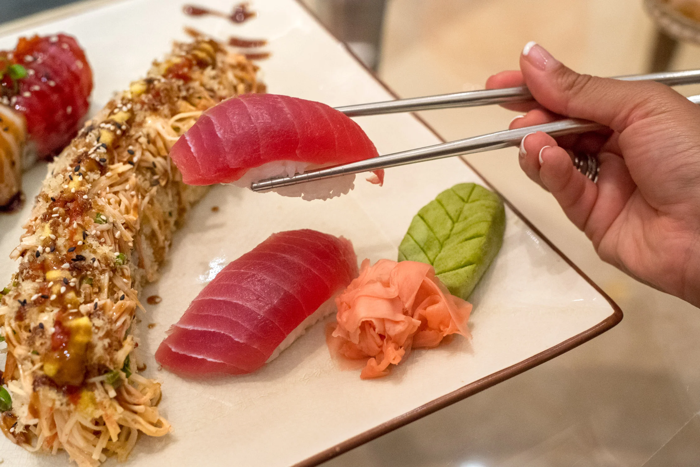 Sushi being served at The Ritz-Carlton, San Juan