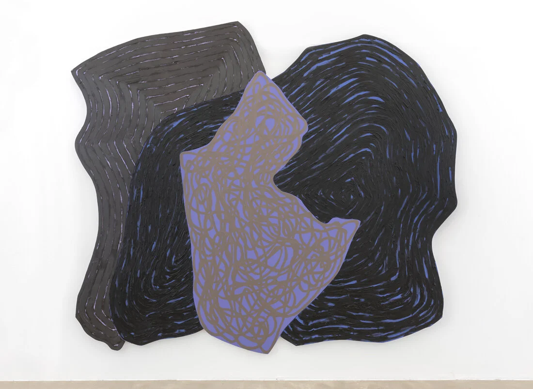 Vinternatt I, stor 242 x 280 cm 2019, olje/akryl på finér Foto: Øystein Thorvaldsen