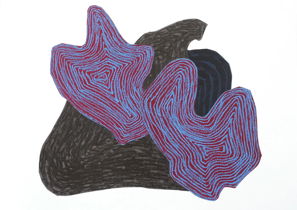 Fra naturen, Bølgen VII Oljepastell 43 x 59 cm 2018