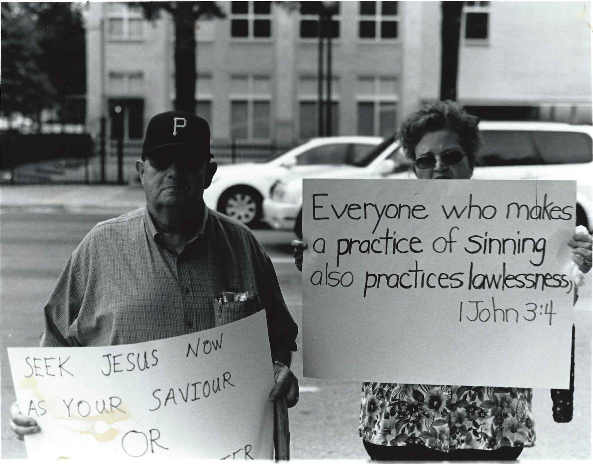 Two Protesters Outside Of Chattanooga Pride