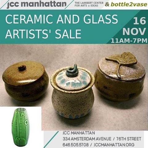 COMING THIS WEDNESDAY!
If you're interested in picking up some gifts in time for Thanksgiving, the @jccmanhattan is hosting a ceramics and glass show from 11AM to 7PM.  I'll have a table just past the lobby entrance.  Hope to see you there!
#jccmanha